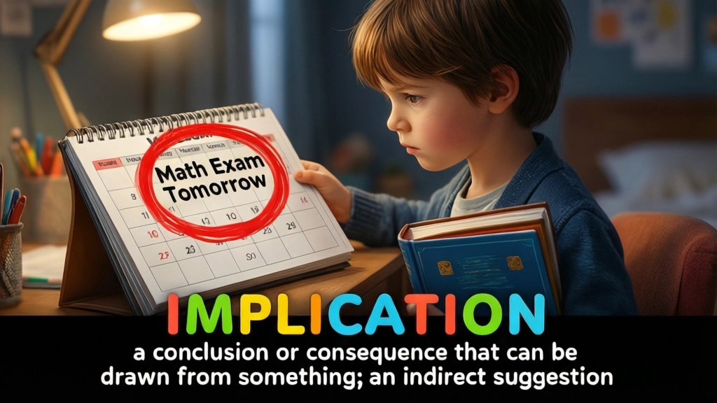 English Illustration for implication
